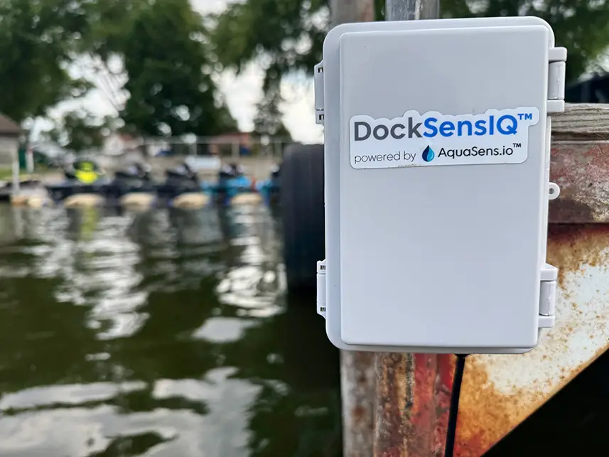 Live Lake Wisconsin Water Temperature 2 Burhop's Lakeside lodge Okee Bay Wisconsin sensor
